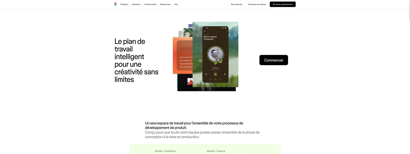 Aperçu de l'interface de Figma.
