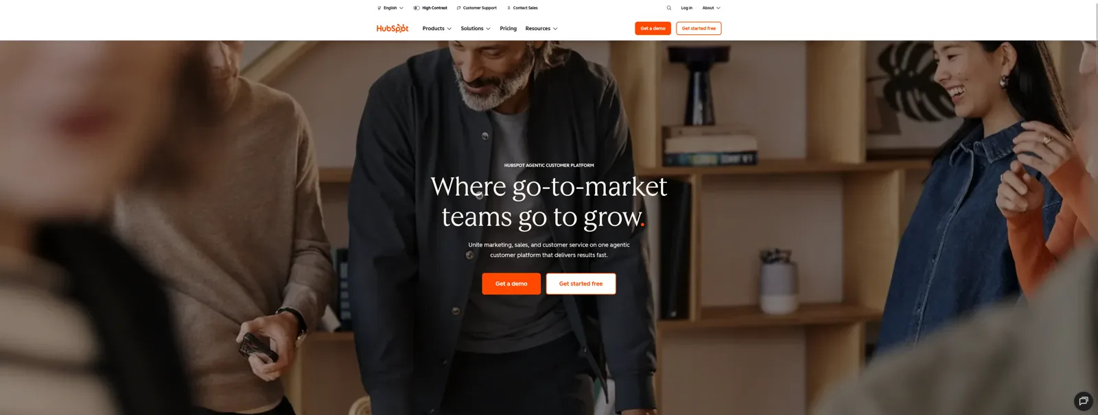 Aperçu de l'interface de HubSpot.