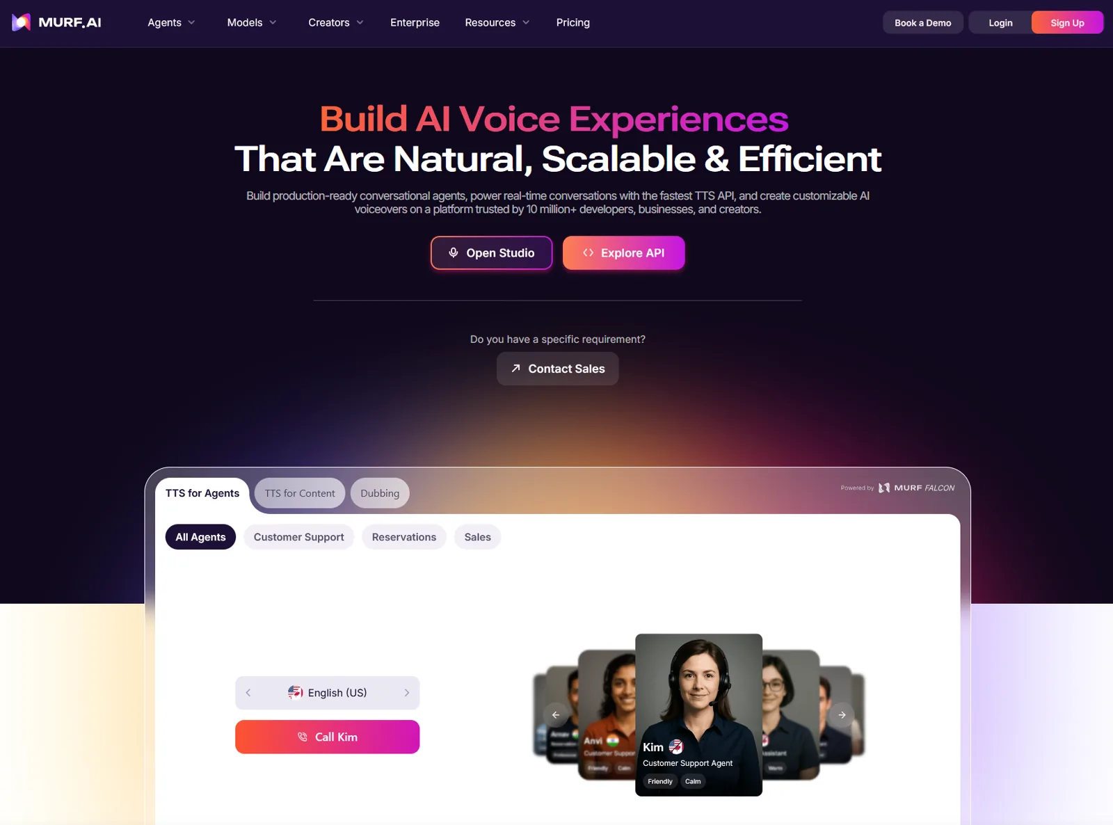 Aperçu de l'interface de Murf AI.