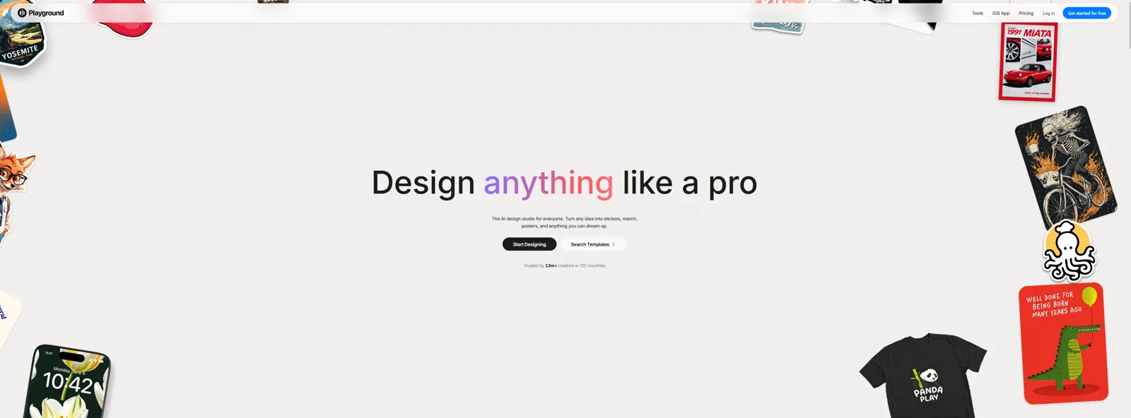 Aperçu de l'interface de Playground AI.